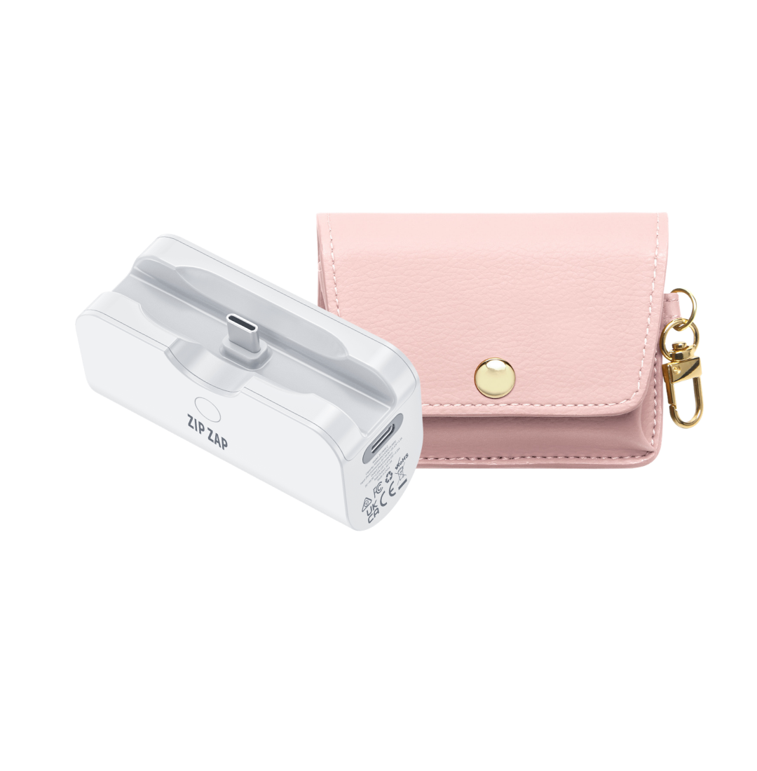 Daily Carry Pack, Zip Zap Plus Gen 3 USB-C with the Blush Pink Travel Pouch